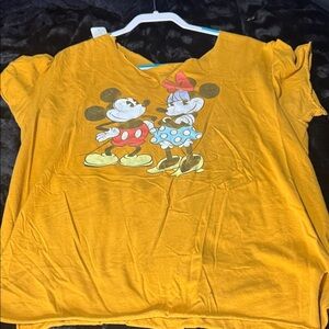 Disney Yellow Mickey and Minnie Shirt